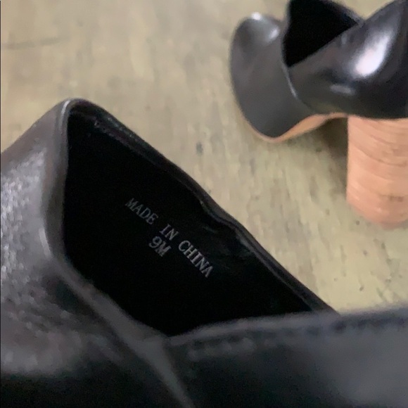 KATE SPADE SATURDAY Black Leather Block Heel Shoes - Picture 9 of 16